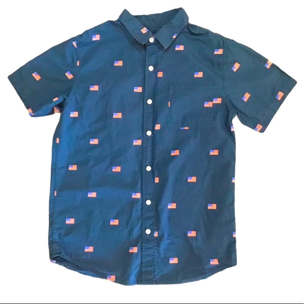Pac Sun Men’s Button Up American Flag Patriotic